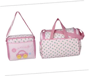 Multi-function Mummy Bag Set 4-piece Diaper Bag Shoulder Strap Nursing Changing Station for Mom