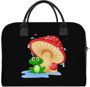 Mushroom with Toad Duffle Bag for Travel Crossbody Sports Tote Gym Bag Shoulder Weekender Overnight Bag