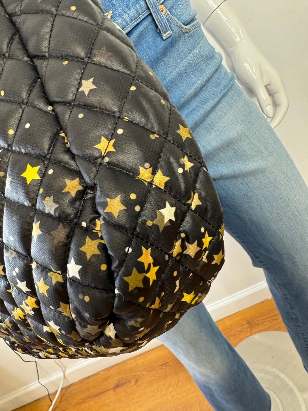 MZ WALLACE PARKER STAR PRINT QUILTED CROSSBODY BAG