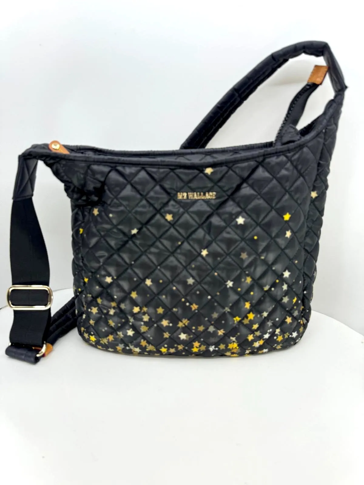 MZ WALLACE PARKER STAR PRINT QUILTED CROSSBODY BAG