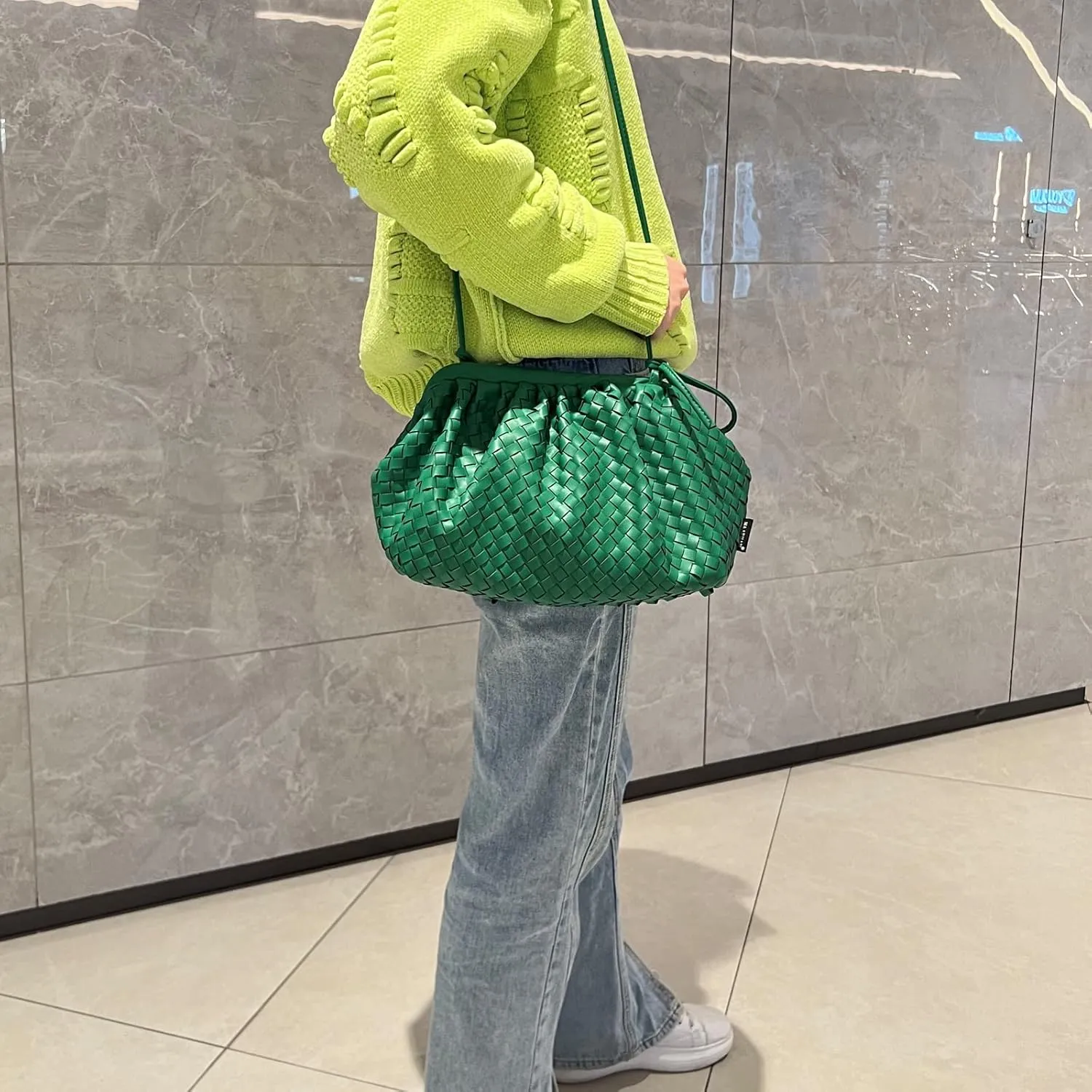 NAARIIAN Woven Crossbody Bags for Women Evening Clutch Hobo Cloud Purse Designer Handbags for Ladies