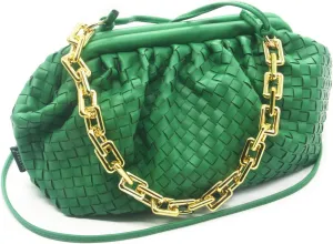 NAARIIAN Woven Crossbody Bags for Women Evening Clutch Hobo Cloud Purse Designer Handbags for Ladies
