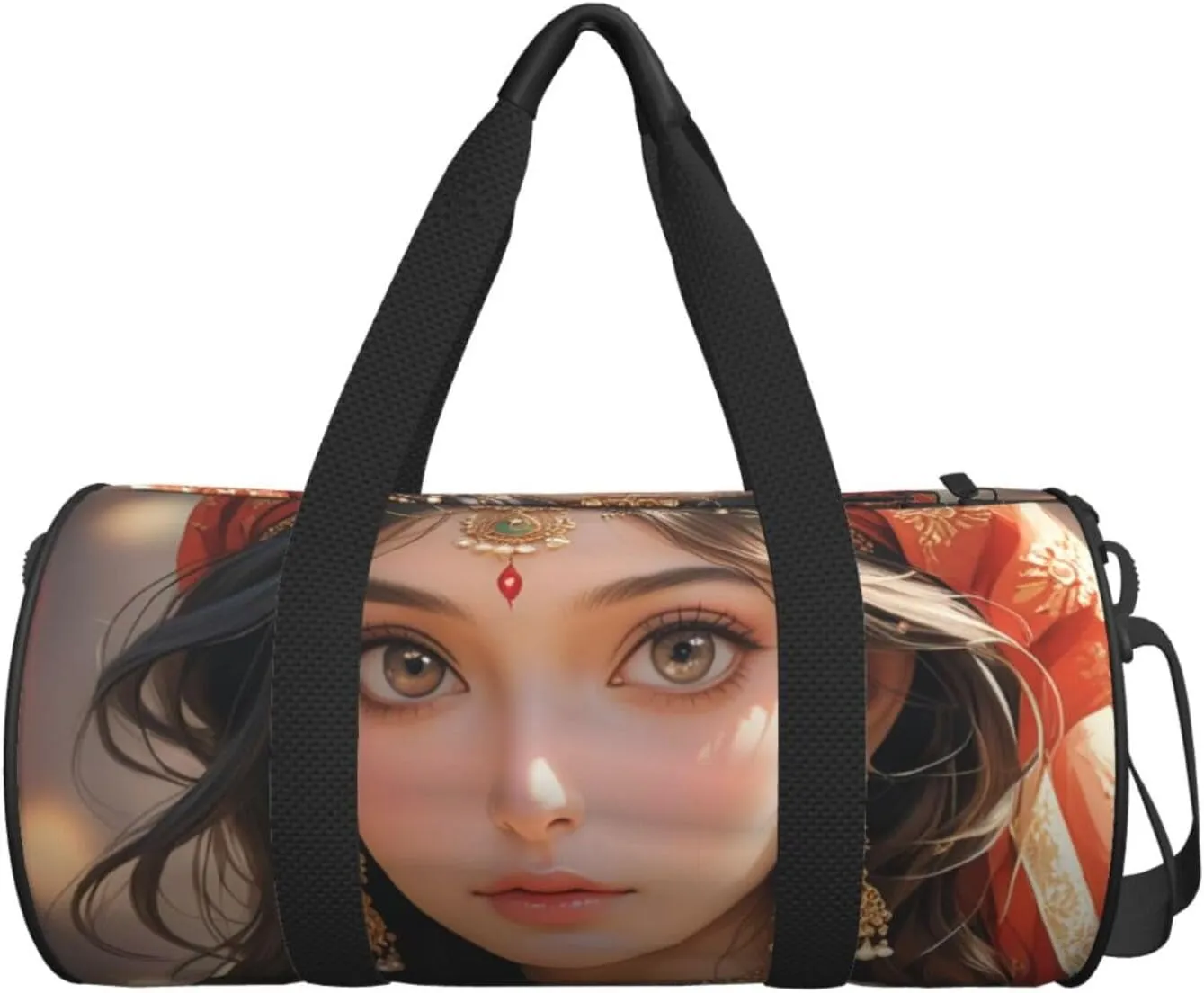 Native American Printed Travel Bag,Round Personal Item Storage bag,Foldie Duffel Bag for Traveling Vacation,Fitness,Sports