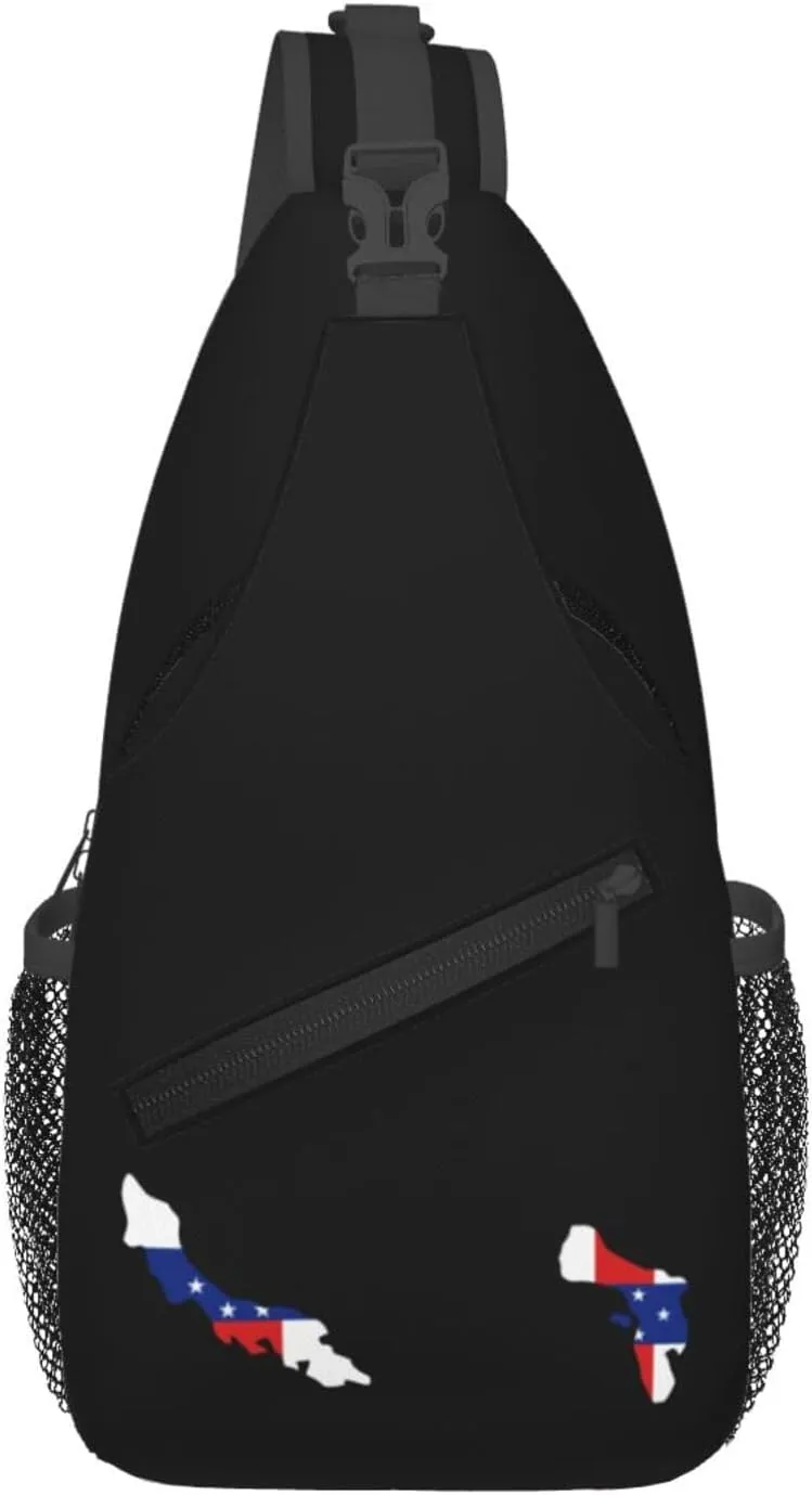 Netherlands Antilles Terrain Map Crossbody Bags For Women Men Chest Backpack Gym Shoulder Bag Travel Outdoor Sports Casual Crossbody Bags