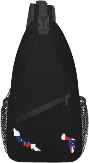 Netherlands Antilles Terrain Map Crossbody Bags For Women Men Chest Backpack Gym Shoulder Bag Travel Outdoor Sports Casual Crossbody Bags
