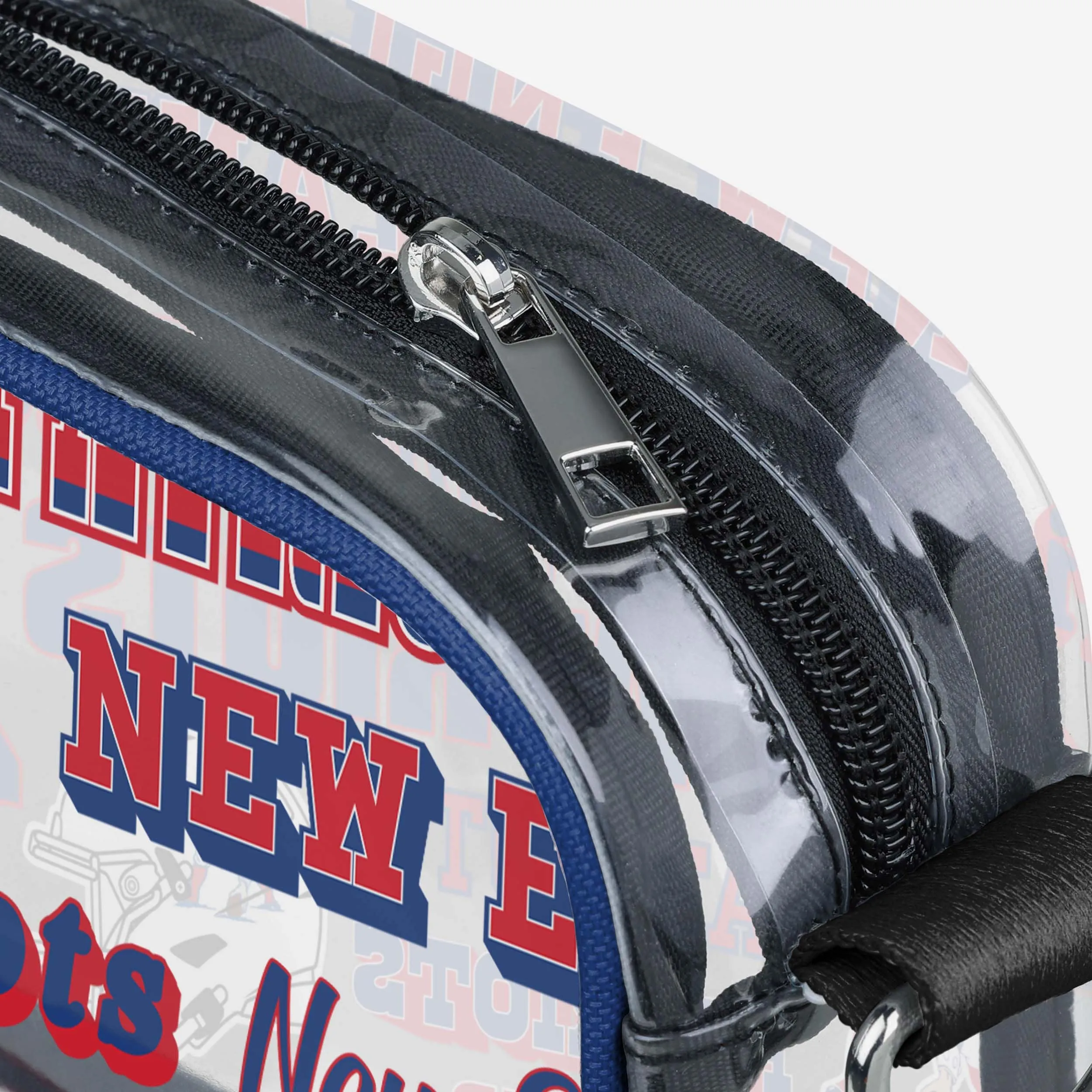 New England Patriots Repeat Retro Print Clear Crossbody Bag