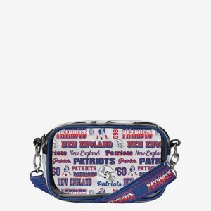 New England Patriots Repeat Retro Print Clear Crossbody Bag