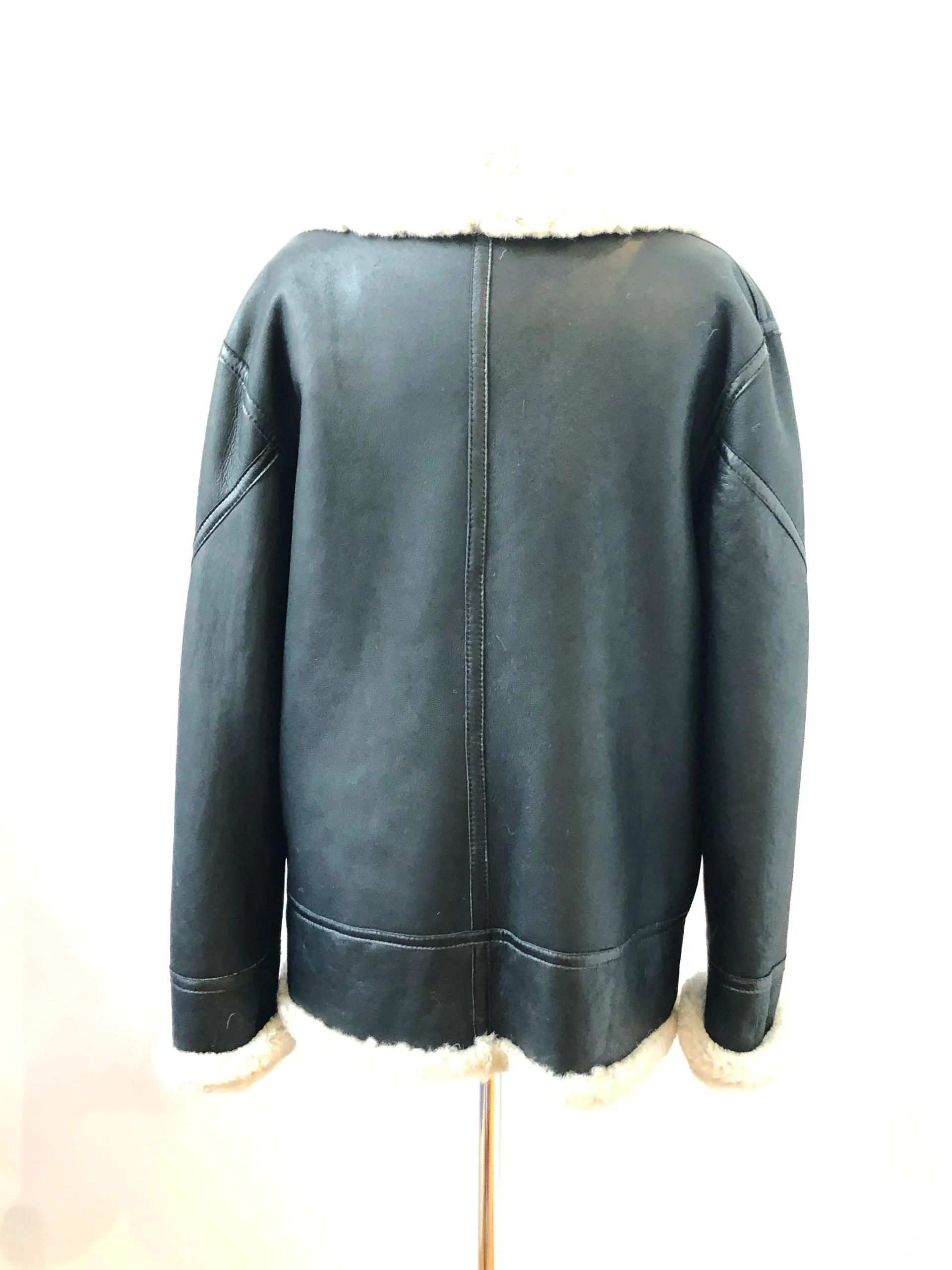 NEW Maximilian Shearling Jacket Size M