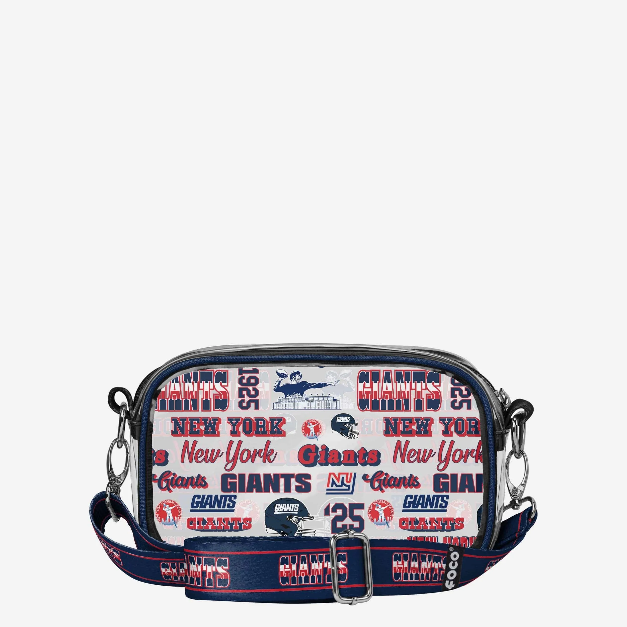 New York Giants Repeat Retro Print Clear Crossbody Bag