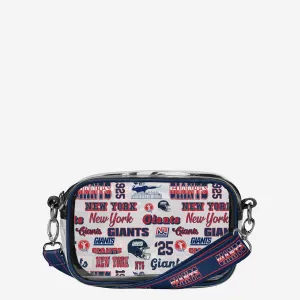 New York Giants Repeat Retro Print Clear Crossbody Bag
