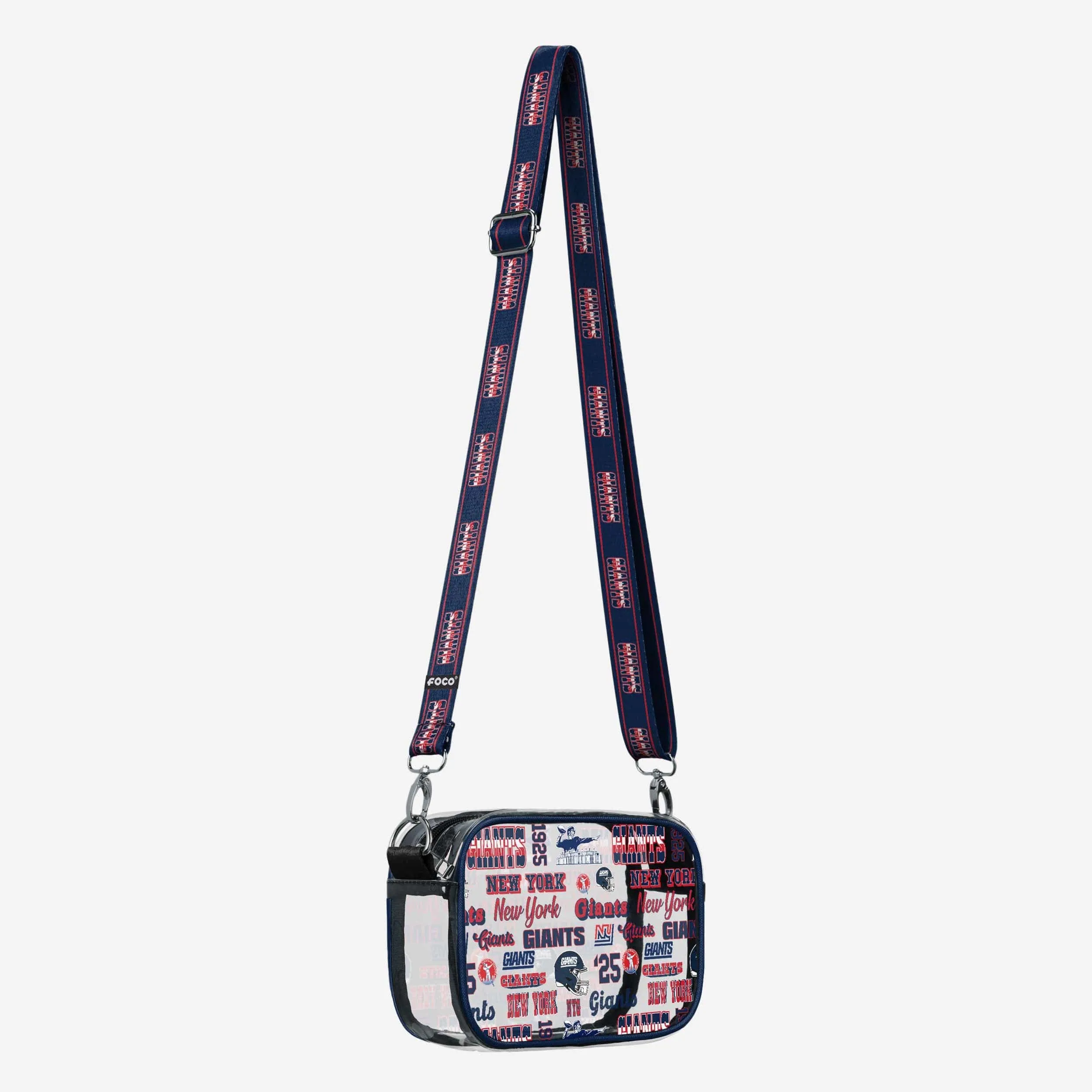 New York Giants Repeat Retro Print Clear Crossbody Bag