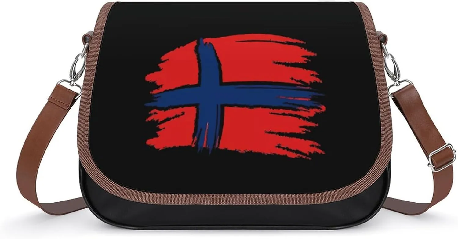 Norway Flag Printed Women's Crossbody Bags Novelty Purse Handbag Shoulder Bag For Women