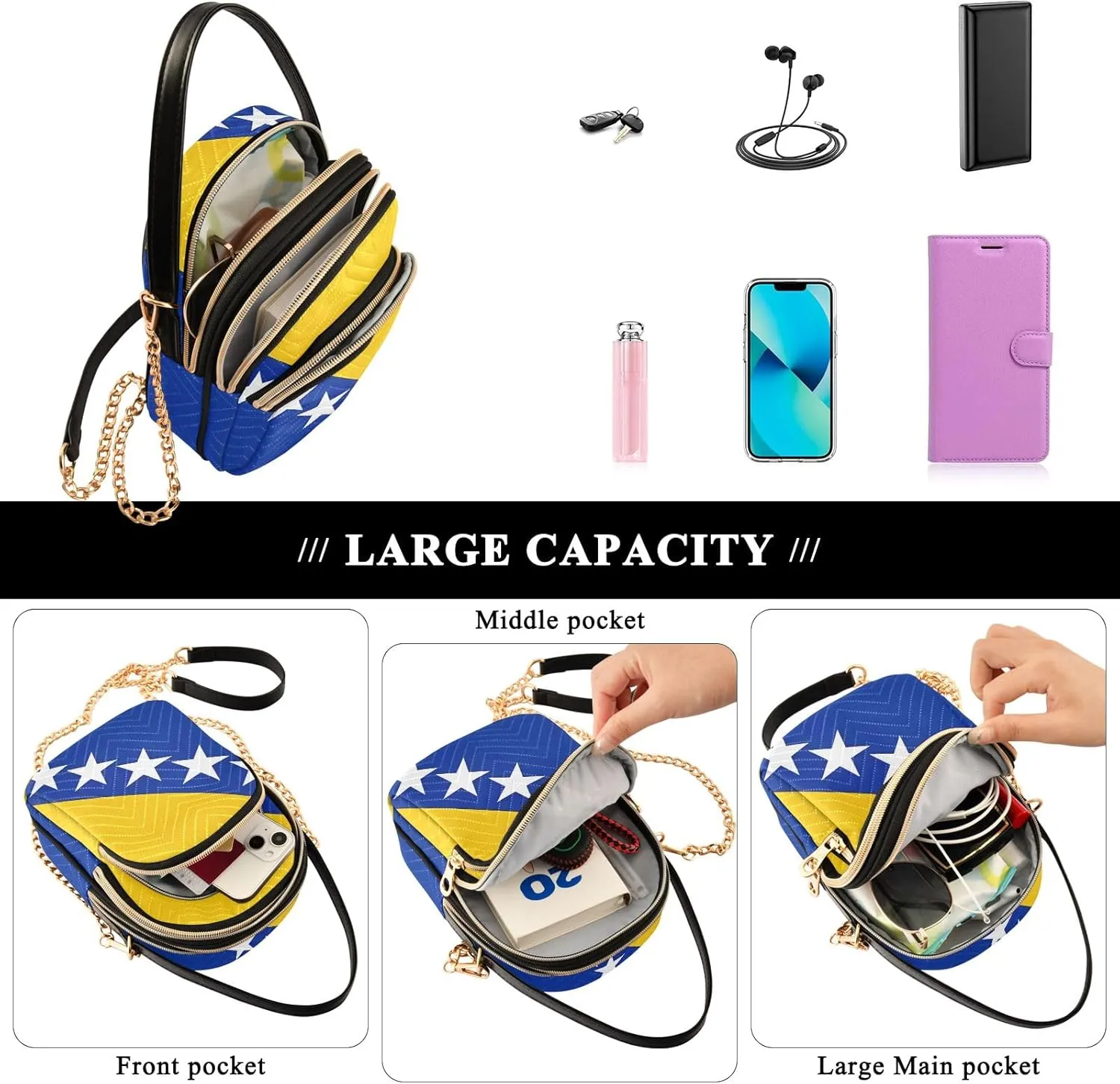 ODAWA Madagascar Flag Women Crossbody Bags Shoulder Bag for Women Crossbody Women Crossbody Bags Small