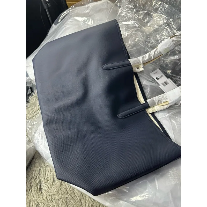 ORIGINAL & IMPORTED Lacoste Anna Reversible Large Tote Bag in Brown/White/Pink/Black