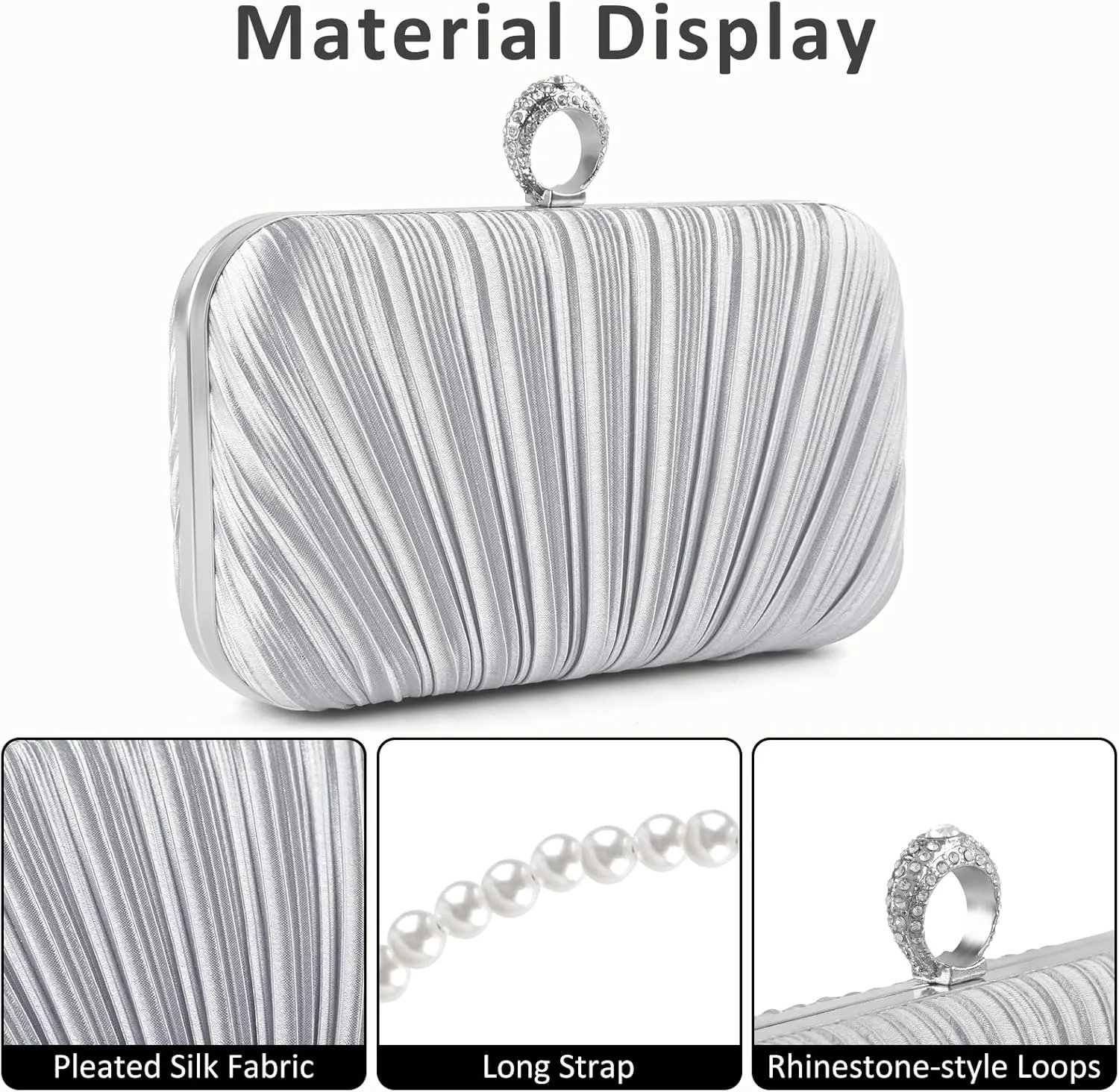 PACETAP Women's Evening Bag Clutch Purse, Handbag Chain Strap Shoulder Bag for Wedding Party Cocktail Prom Dinner