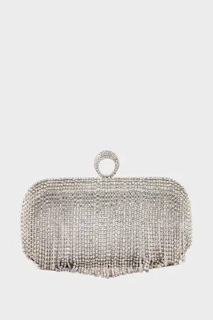 Party Wear Clutch BK4097-Silver