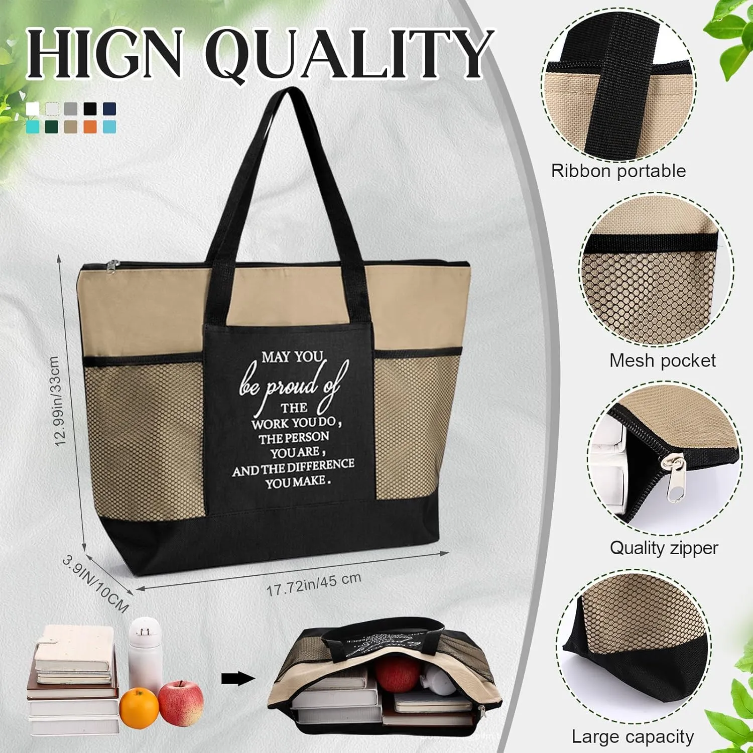 Paterr Nurse Tote Bags Employee Appreciation Gift for Coworker May You Be Proud of the Work Sign Nurse Bag