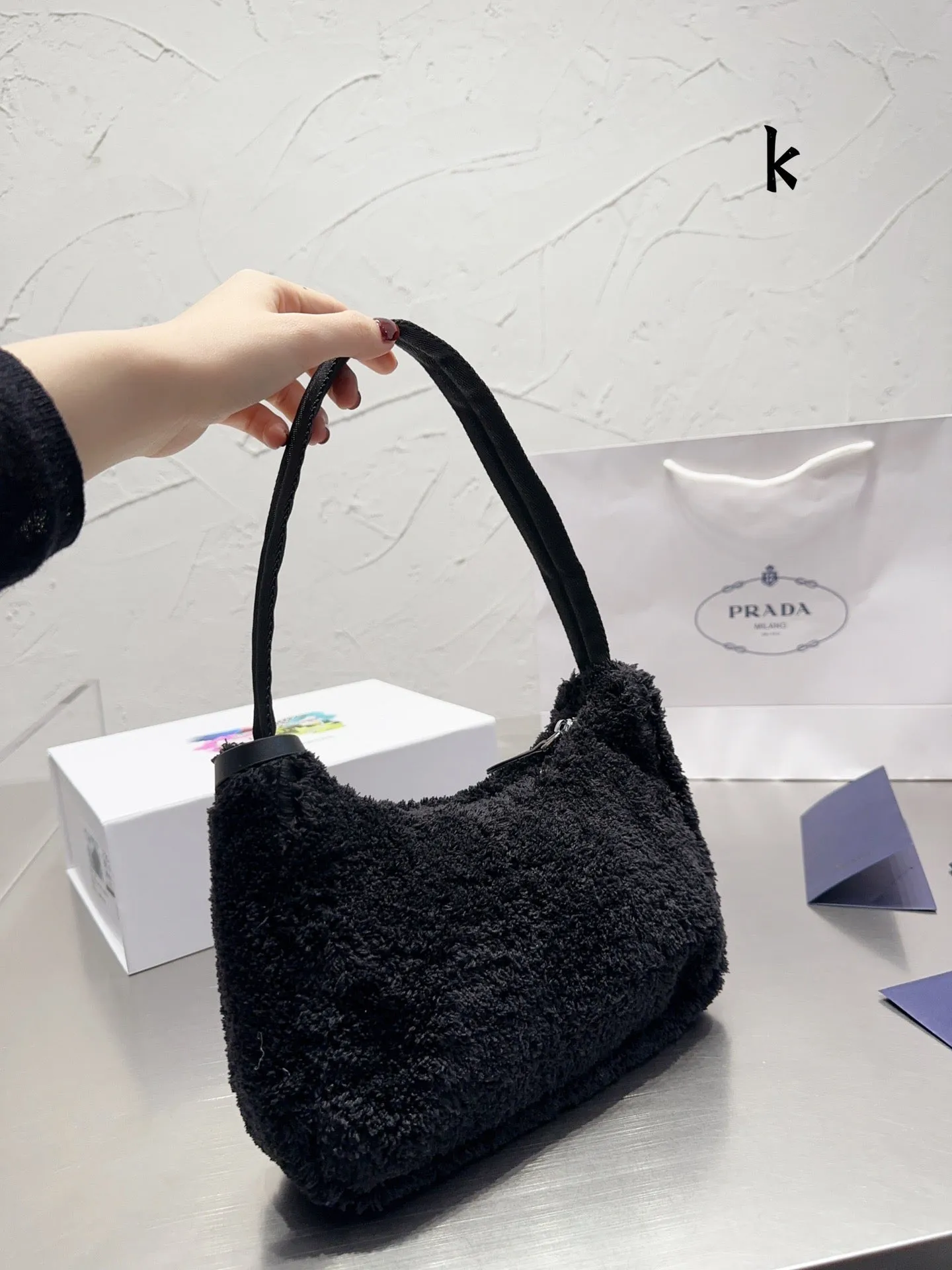 PD180 Shearling mini-bag / 9x7.1x2.4inch