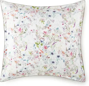 Peacock Alley Chloe Printed Percale Shams - 100% Long Staple Cotton Percale, Fun and Flirty Wildflower Floral Print, Imported from Portugal - Euro (Floral)