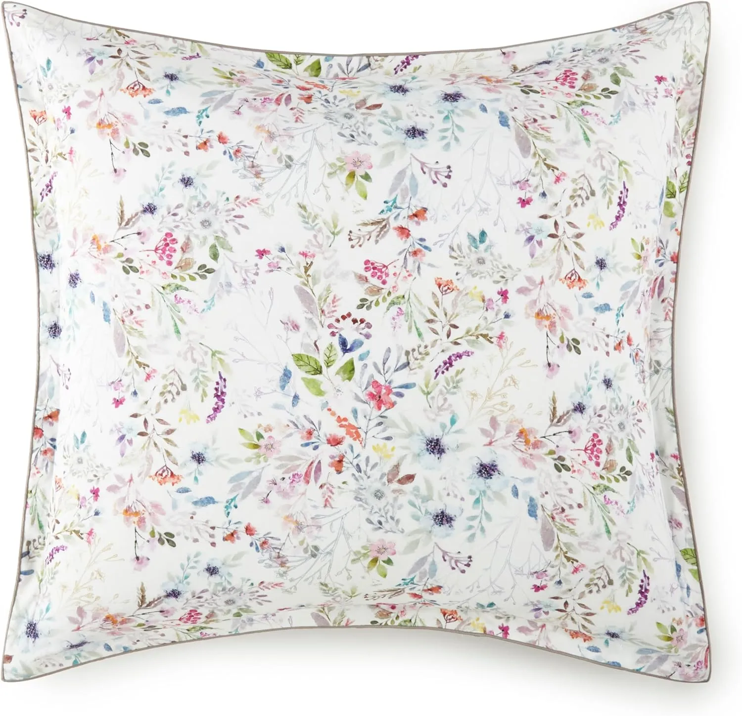 Peacock Alley Chloe Printed Percale Shams - 100% Long Staple Cotton Percale, Fun and Flirty Wildflower Floral Print, Imported from Portugal - Euro (Floral)