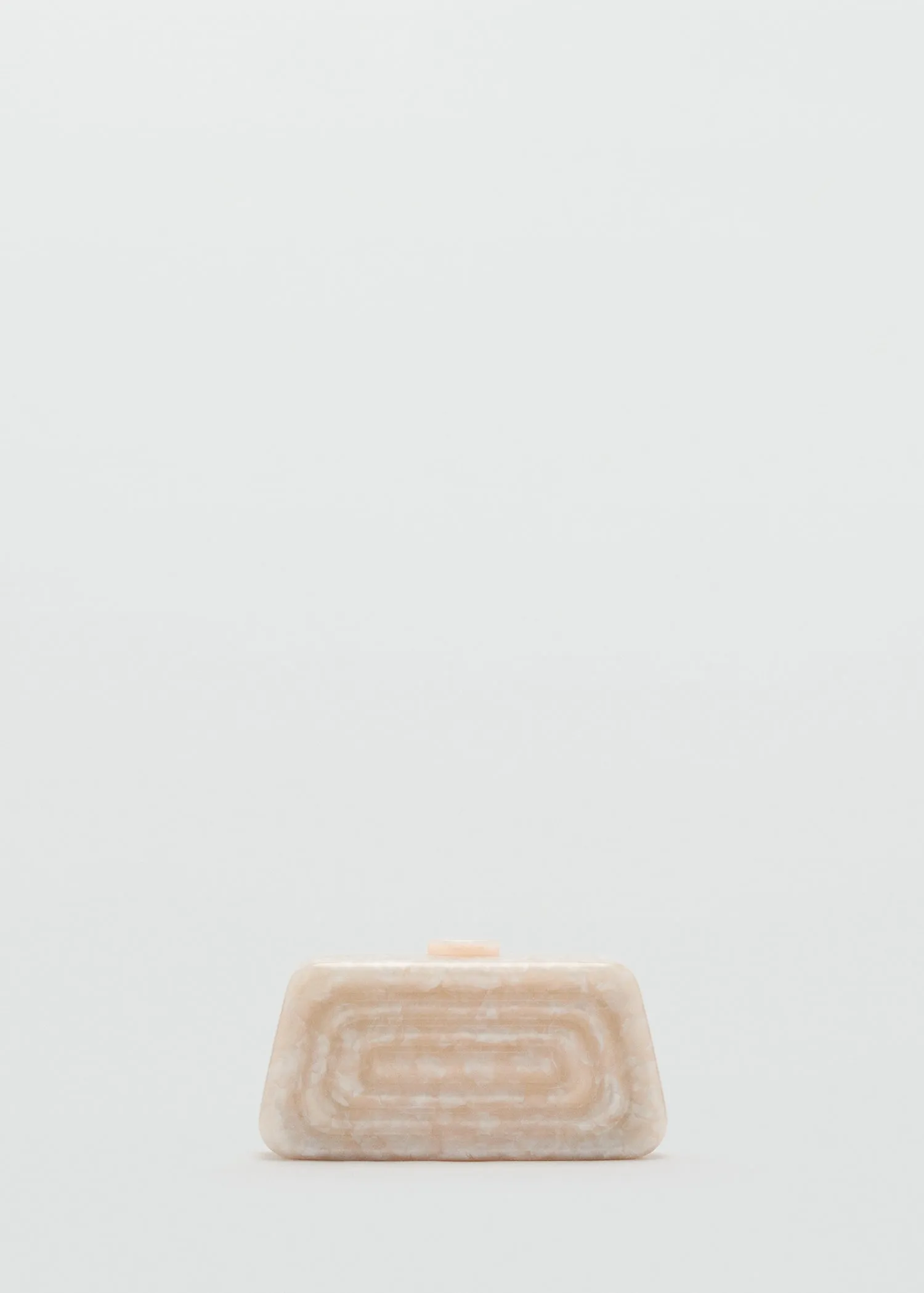 Pearl-effect clutch bag