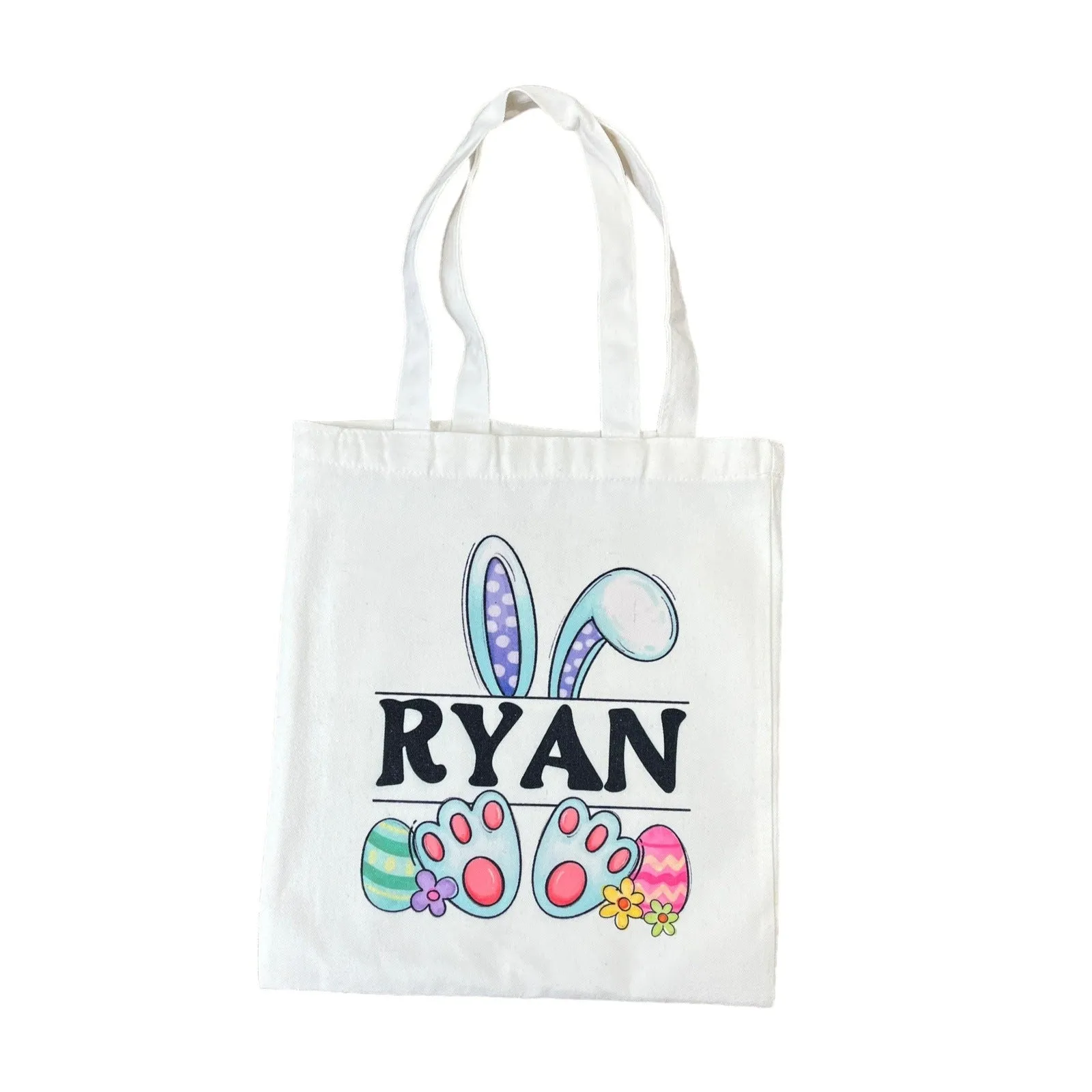 Personalized Bunny Tote Bag - Easter Basket for Kids