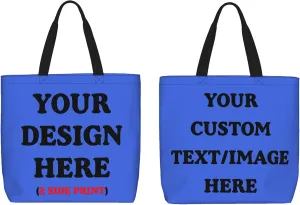 Personalized Custom Tote Bag For Travel & Business - Add Your Design - Reusable Shoulder Bag For Women