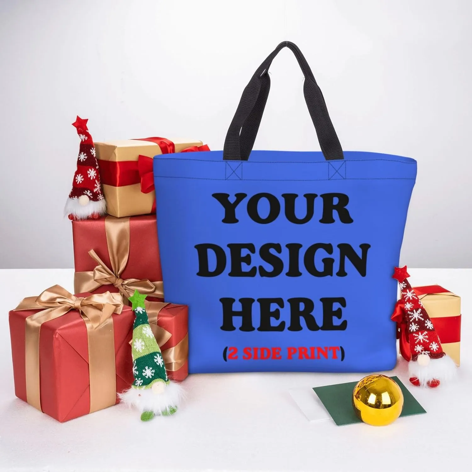 Personalized Custom Tote Bag For Travel & Business - Add Your Design - Reusable Shoulder Bag For Women