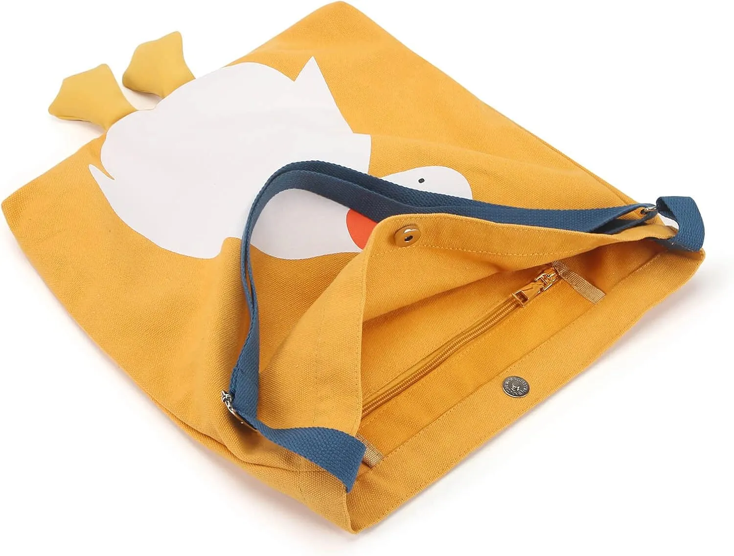Phaoullzon Cute Canvas Tote Bag - Funny Duck & Goose Hobo Shoulder Crossbody Bag