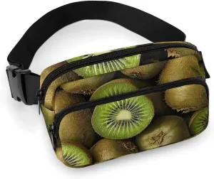 Pile of Kiwis Printed Fanny Pack Fanny Packs for Women Men,Crossbody Bag Large Chest Bag with Adjustable Strap for Outdoors Workout Traveling Casual Running
