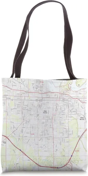Pine Bluff AR Map (2017) Tote Bag