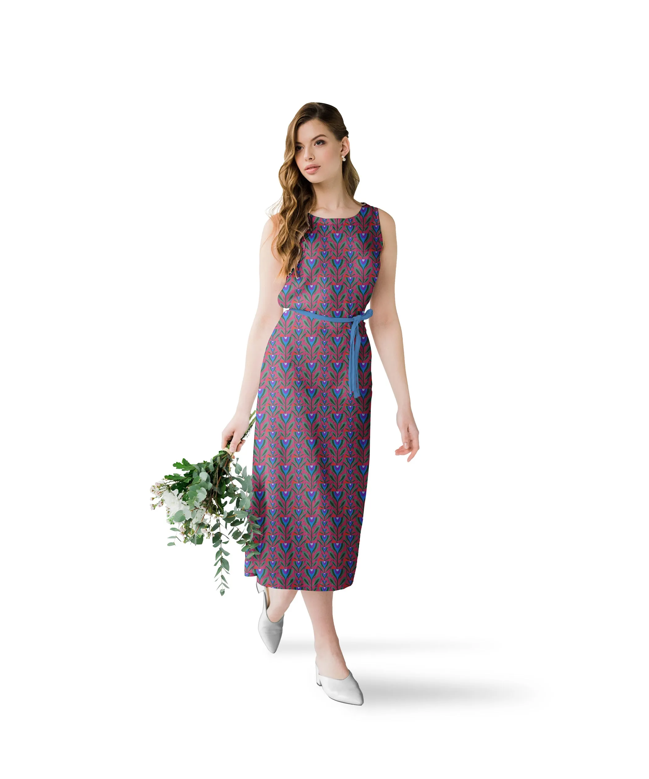 Pink Egyptian Floral Print