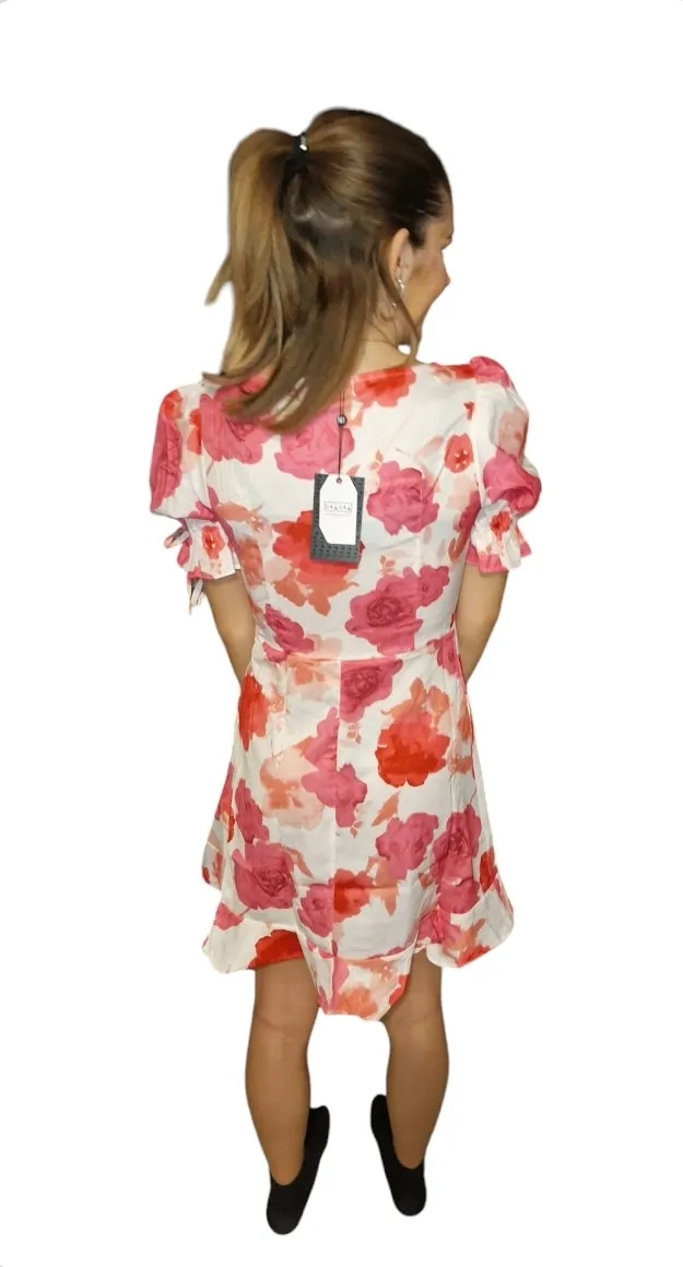 Pink Mari Floral Printed Dress