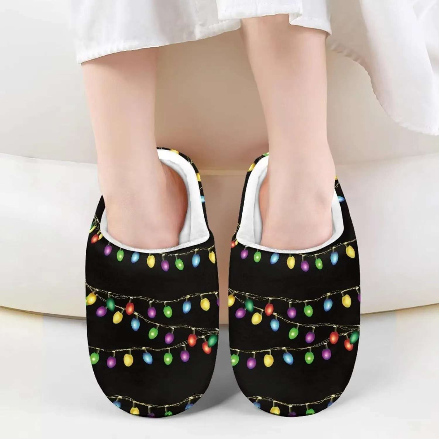 Polero Cute Printed Kids Slippers - Soft Plush Winter Slip On House Slippers