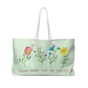 Polyester Weekender Bag Bloom where you are Planted