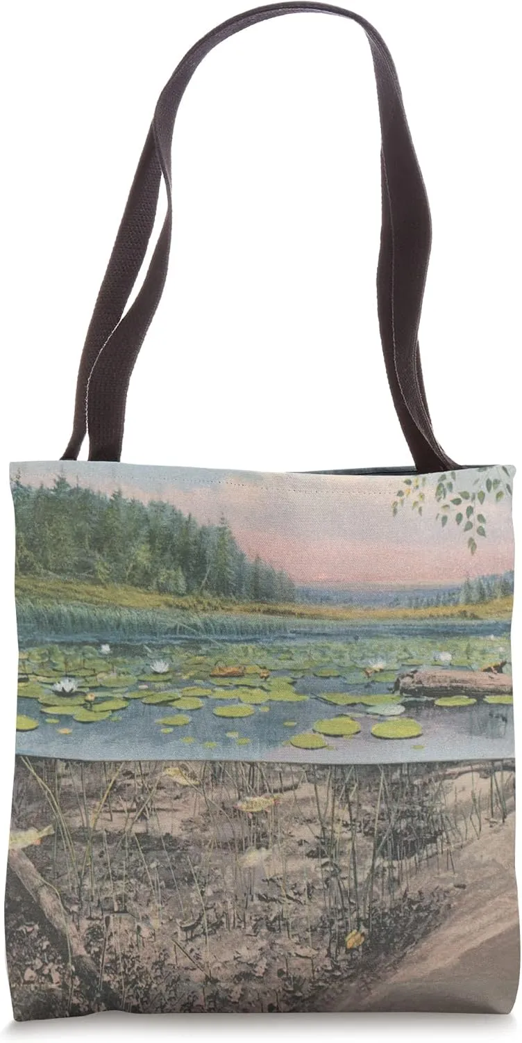 Pond Ecology and Biological Diagram Tote Bag