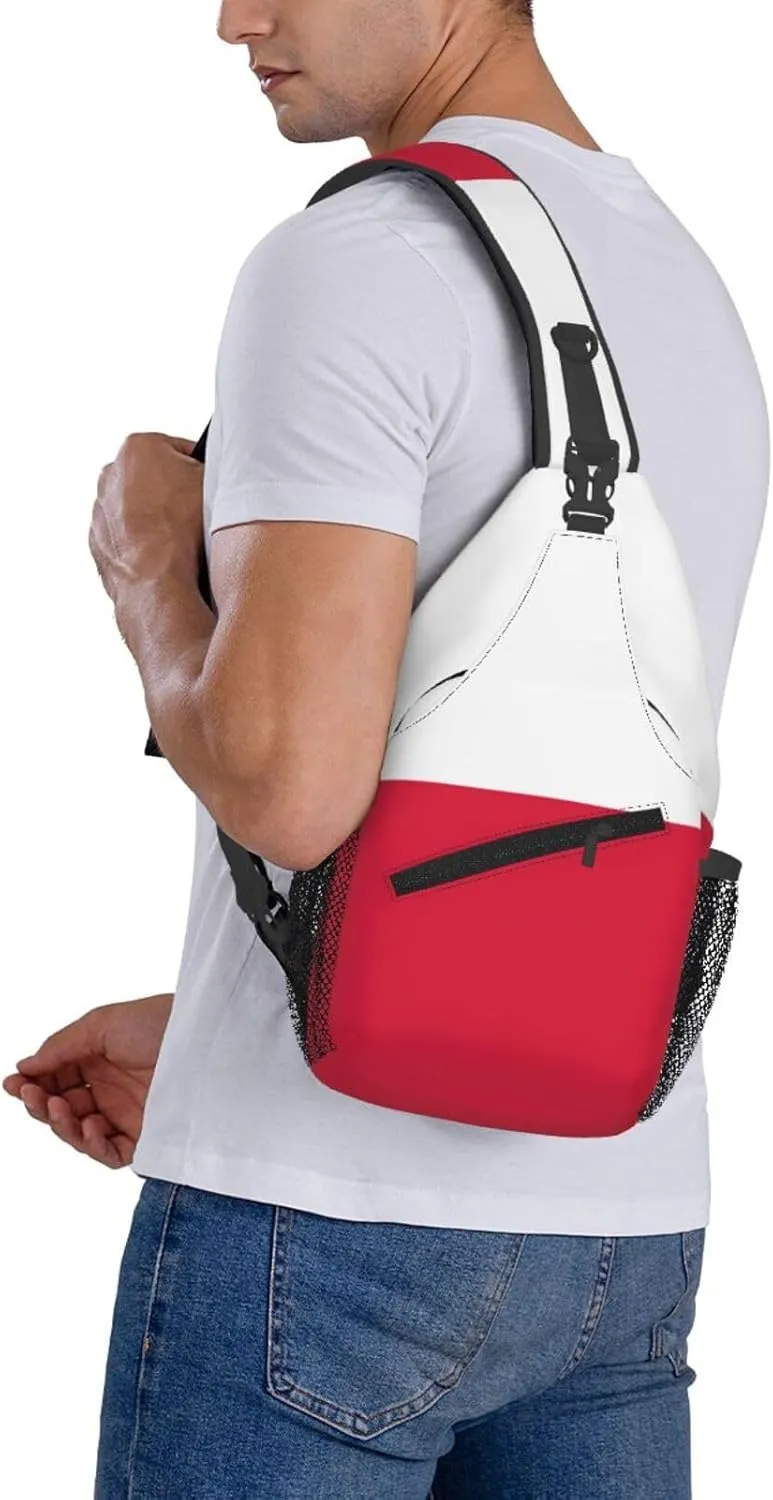 Portuguese flag Men's And Women's Small Crossbody Bags Chest Bags Daily Bags Are Suitable For Outdoor Hiking Trips