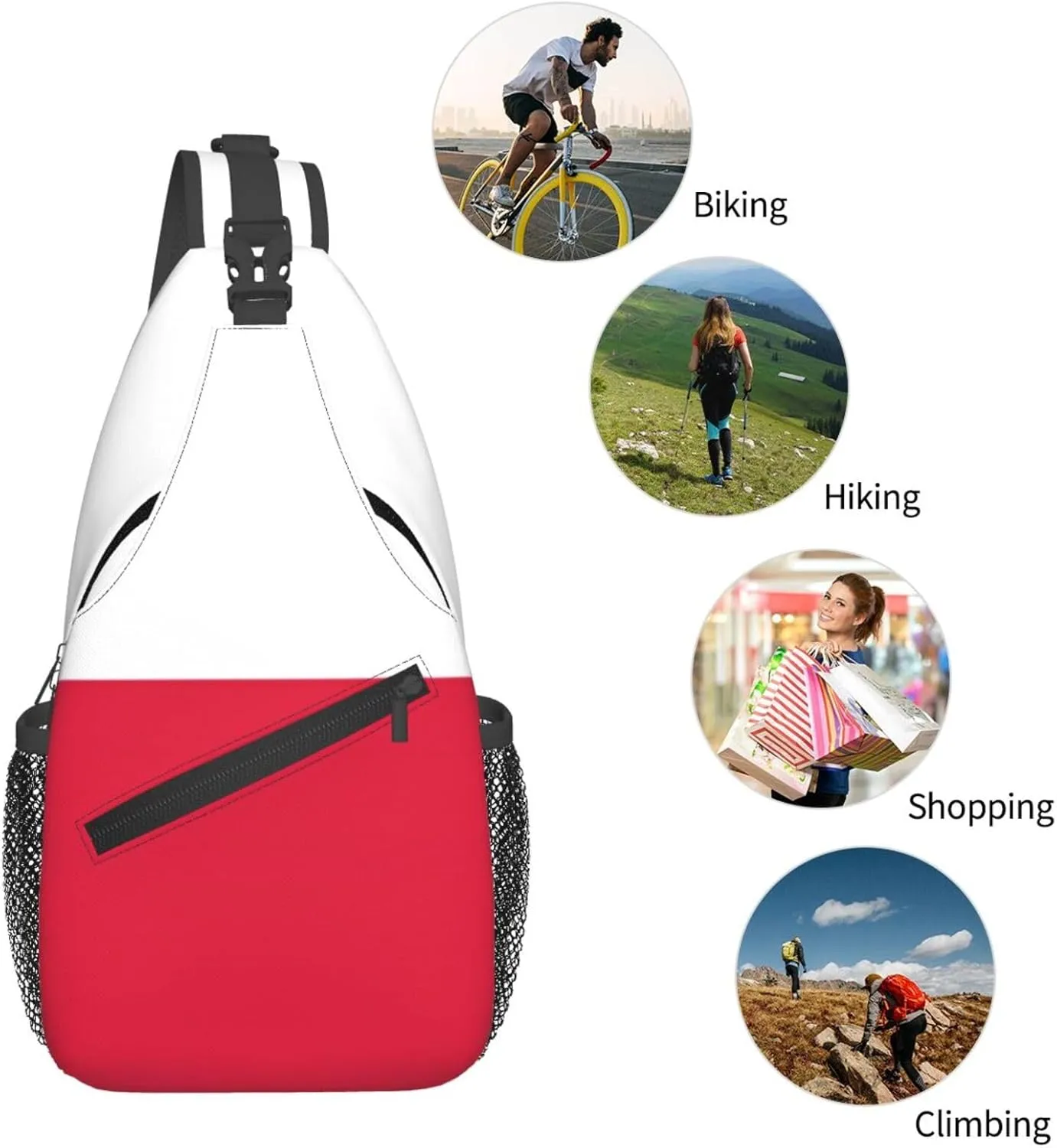 Portuguese flag Men's And Women's Small Crossbody Bags Chest Bags Daily Bags Are Suitable For Outdoor Hiking Trips