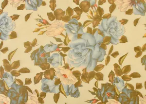 Powder Blue Organza Fabric with All Over Floral Print 14745