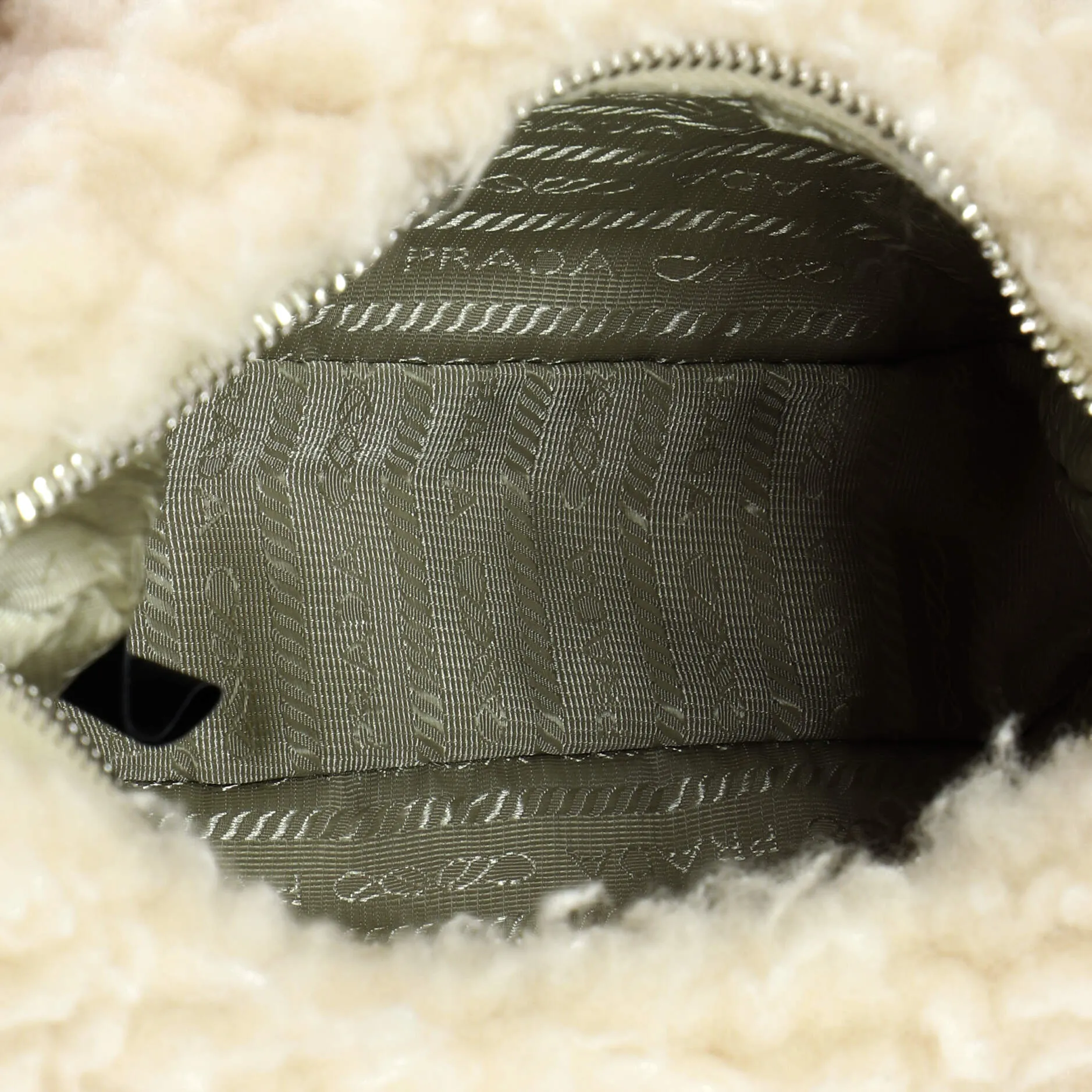 Prada Re-Edition 2005 Shoulder Bag Shearling Small