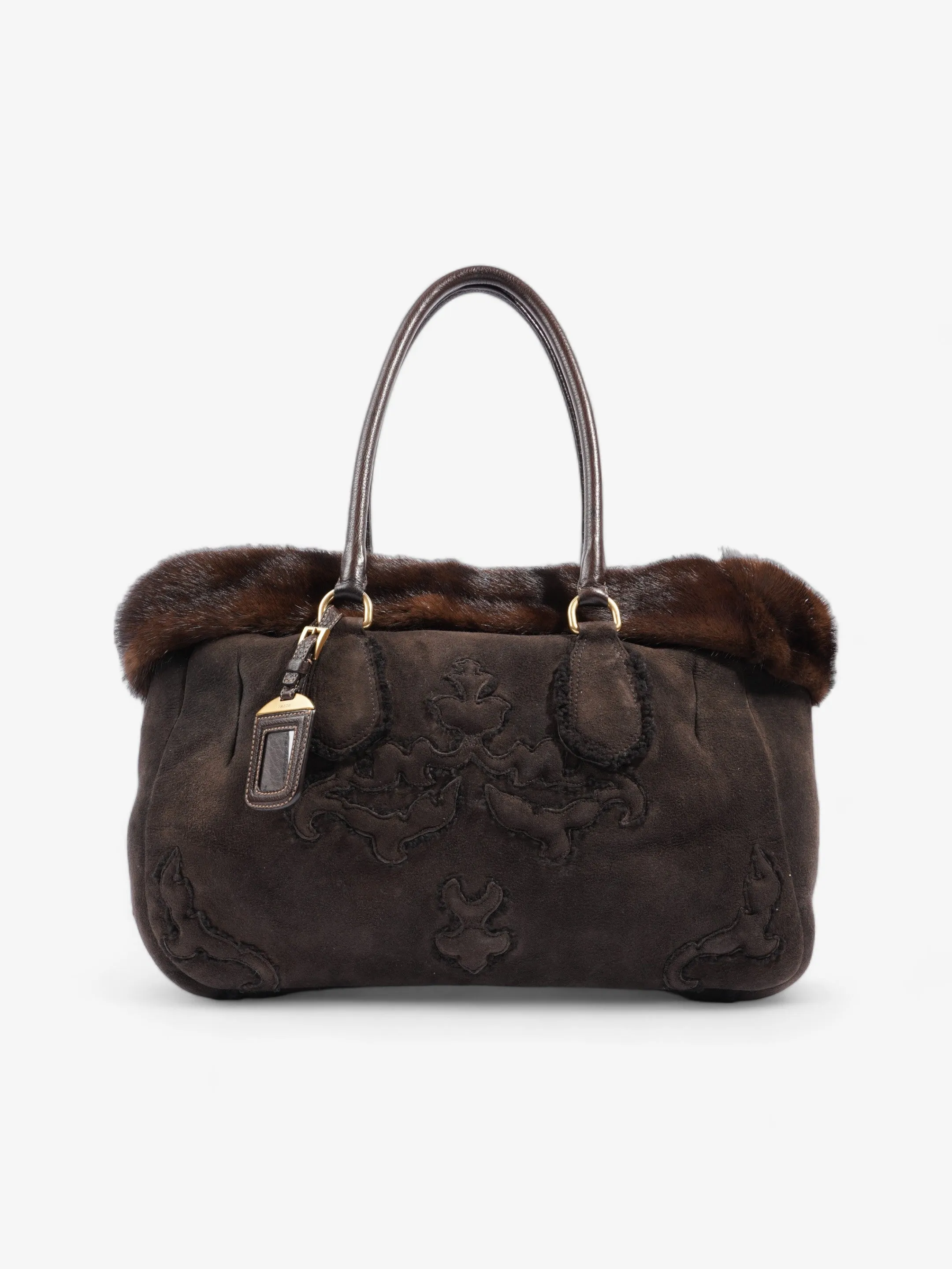 Prada Shearling Bag Brown Shearling
