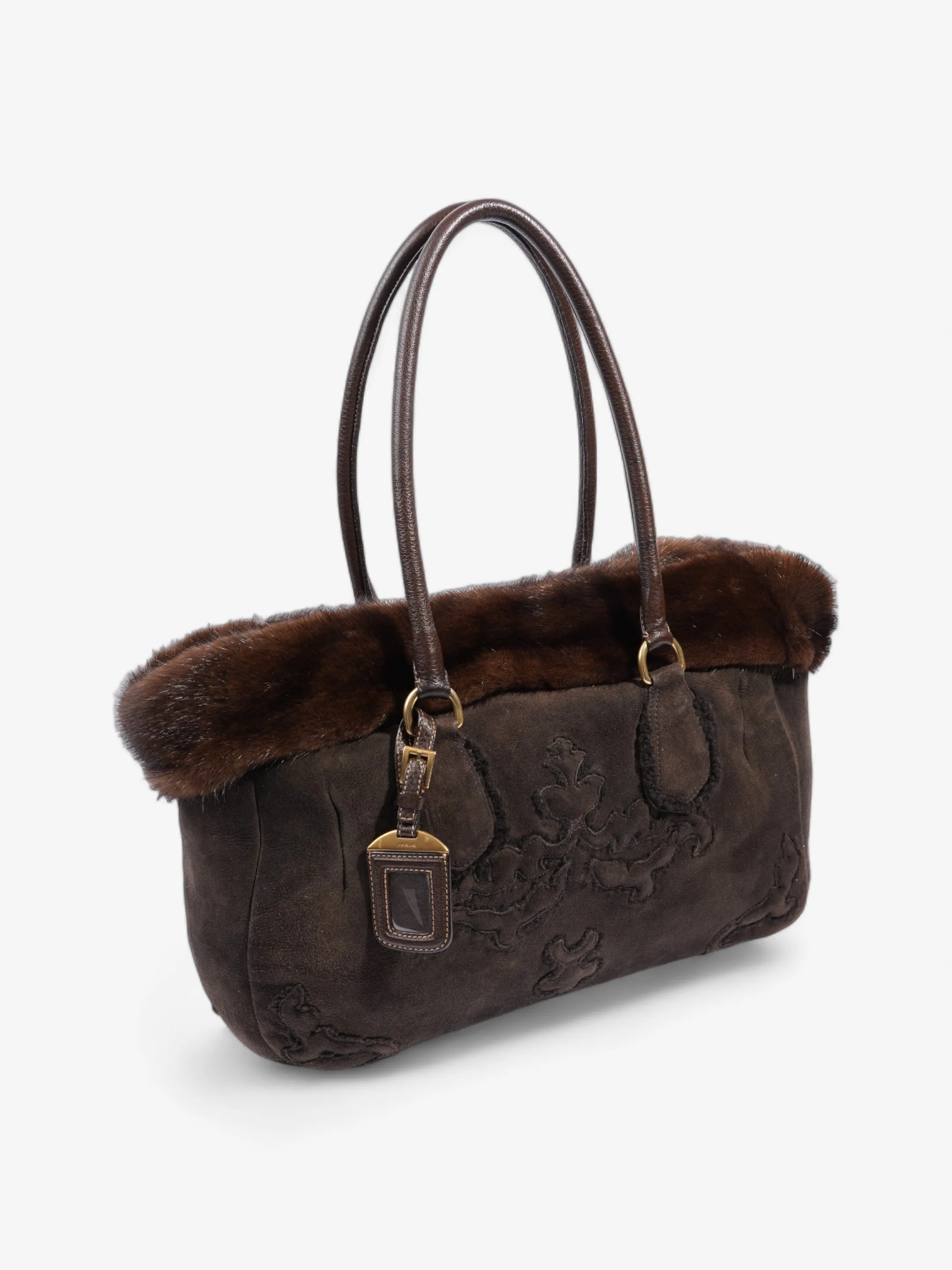 Prada Shearling Bag Brown Shearling