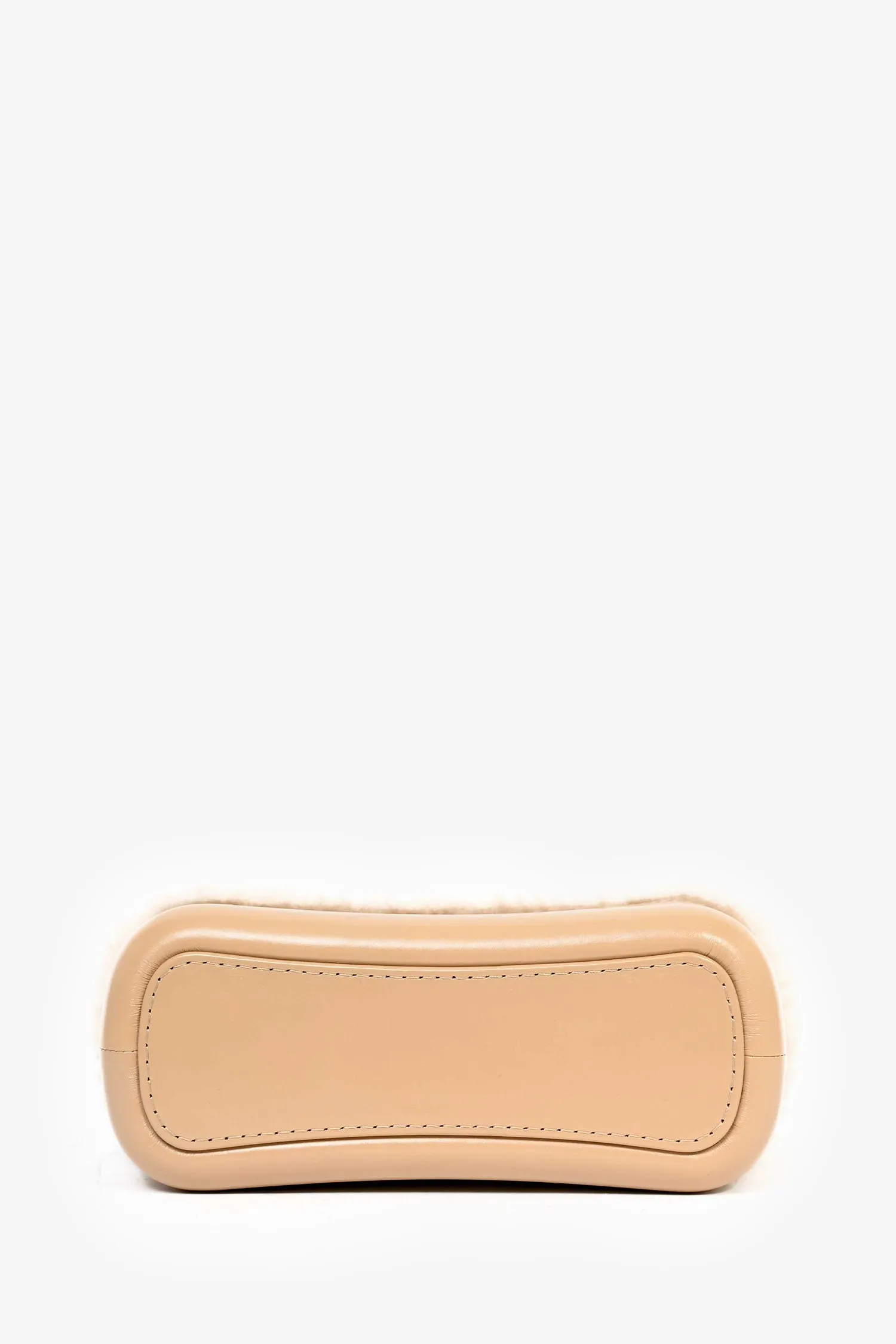 Pre-Loved Chanel™ 2017-18 Beige Shearling/Leather Small Gabrielle Crossbody