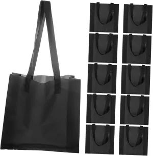 PRETYZOOM 50pcs Frosted Tote Bags Stylish Shopping Bag Aesthetic Reusable Heavy Duty for Clothing Stores and Ladies