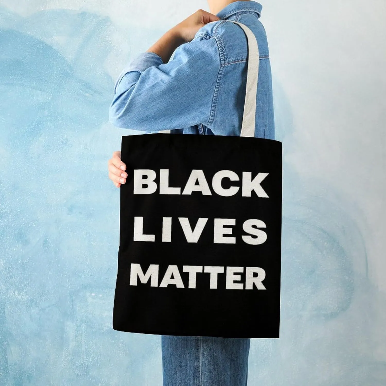 Printed Canvas Tote Bag for Women Men Extra Large Reusable Grocery Shopping Bags