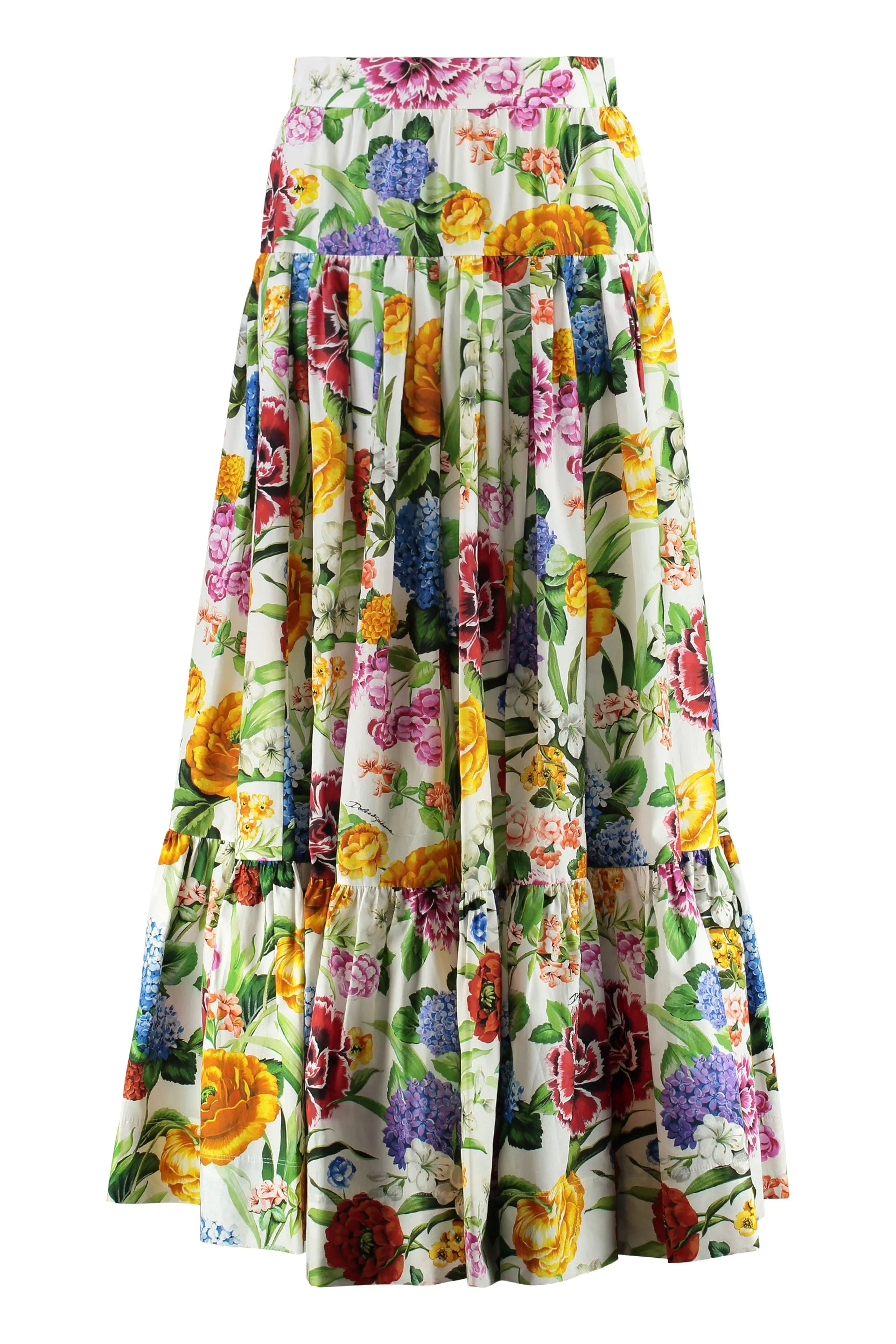 Printed cotton skirt