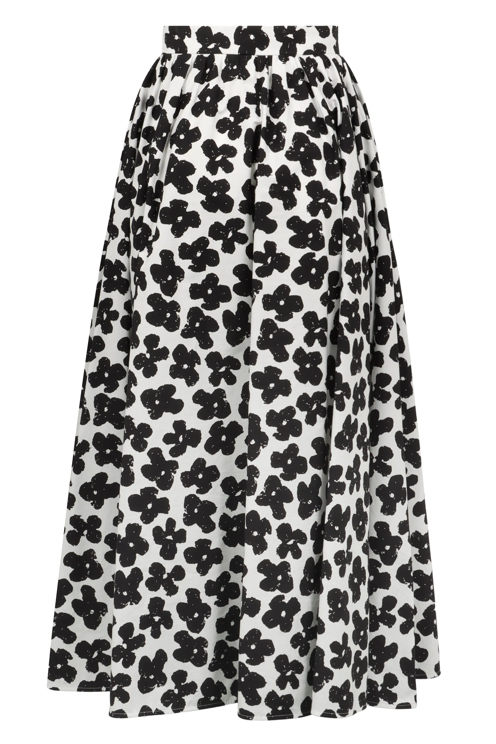 Printed cotton skirt
