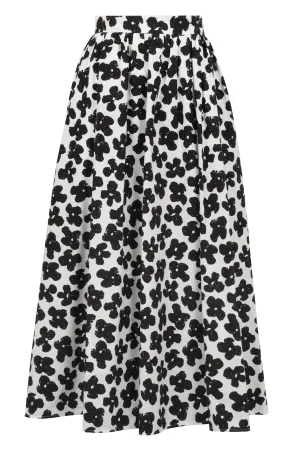 Printed cotton skirt