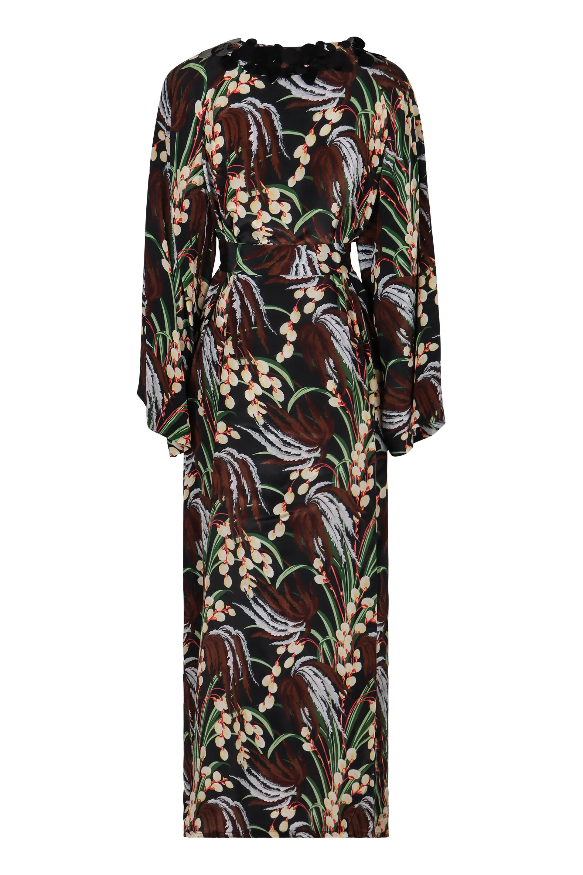 Printed crepe dress