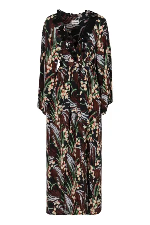 Printed crepe dress